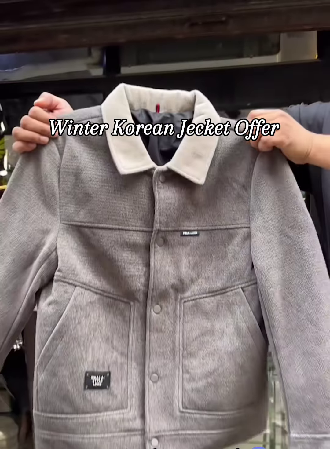 Trendy Grey Winter Korean Jacket – Cozy Up in Ultimate Style! ❄️🧥 - Image 2