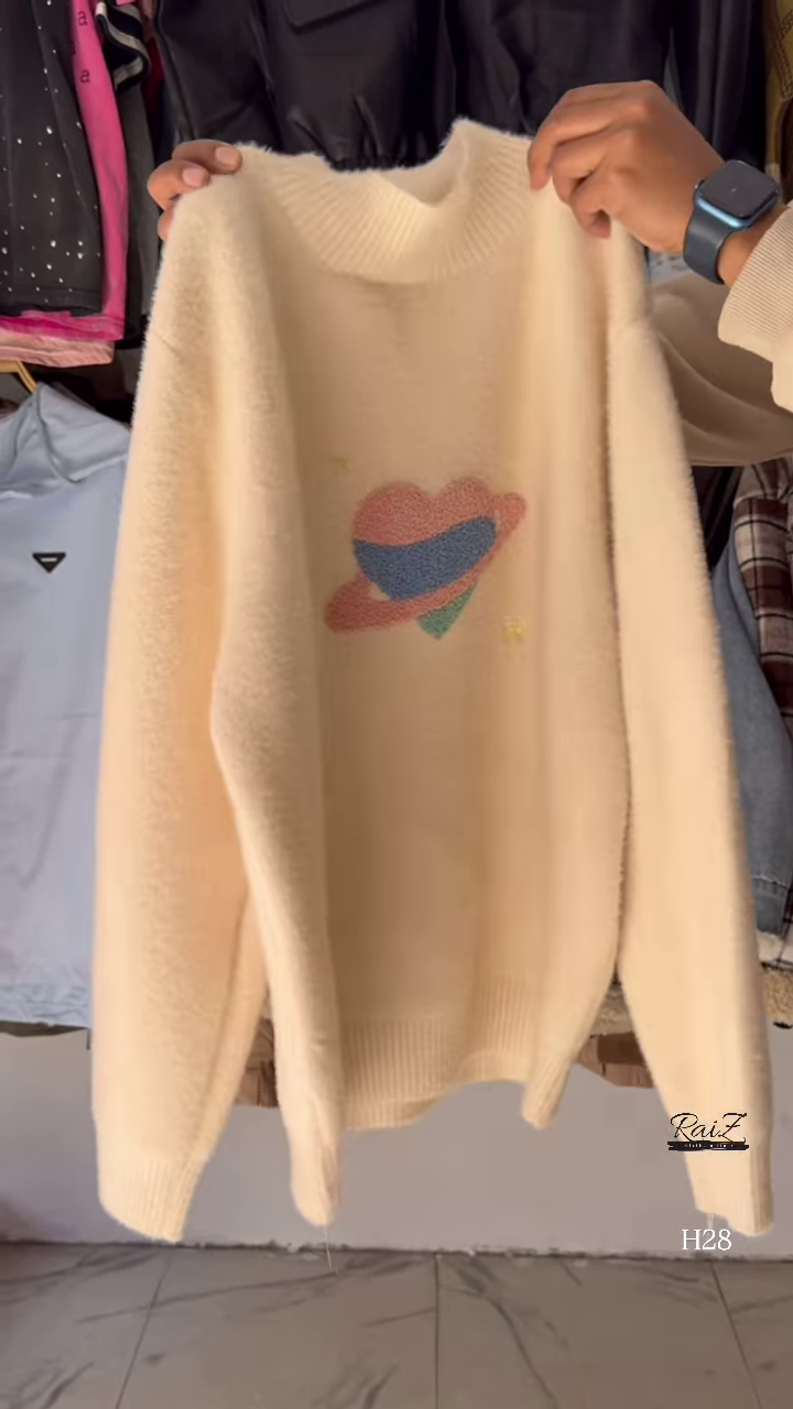 Fuzzy Space Planet Sweater β Whimsical, Soft, and Out-of-This-World Cozy ππͺ - Image 5