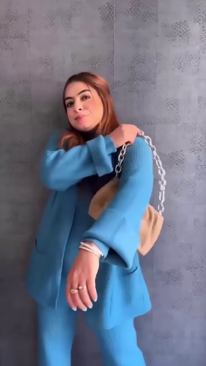 Blue Long-Sleeve Co-ord Set 💼 Elegant Minimalist Streetwear