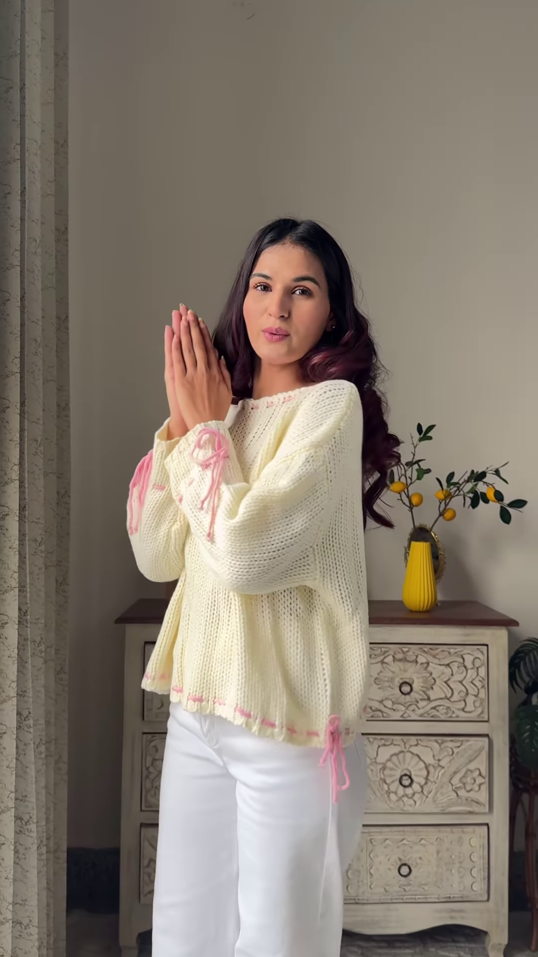 Heart & Ribbon Knitwear Collection 🧶💗 With Embroidery & Bow Accents – Pink & Cream Variants - Image 5