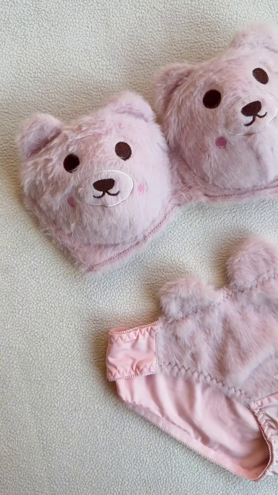 Teddy-Inspired Plushwear 🧸💕 With Embroidered Faces & Furry Textures – Novelty Set + Display Props - Image 3