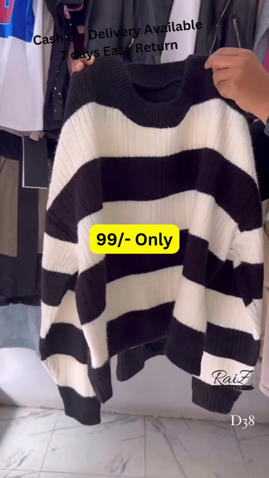 Multi-Color Striped Sweaters 🧶🧥 – Soft Knitwear in Brown, Gray, Black, Pink & Yellow Variants - Image 2