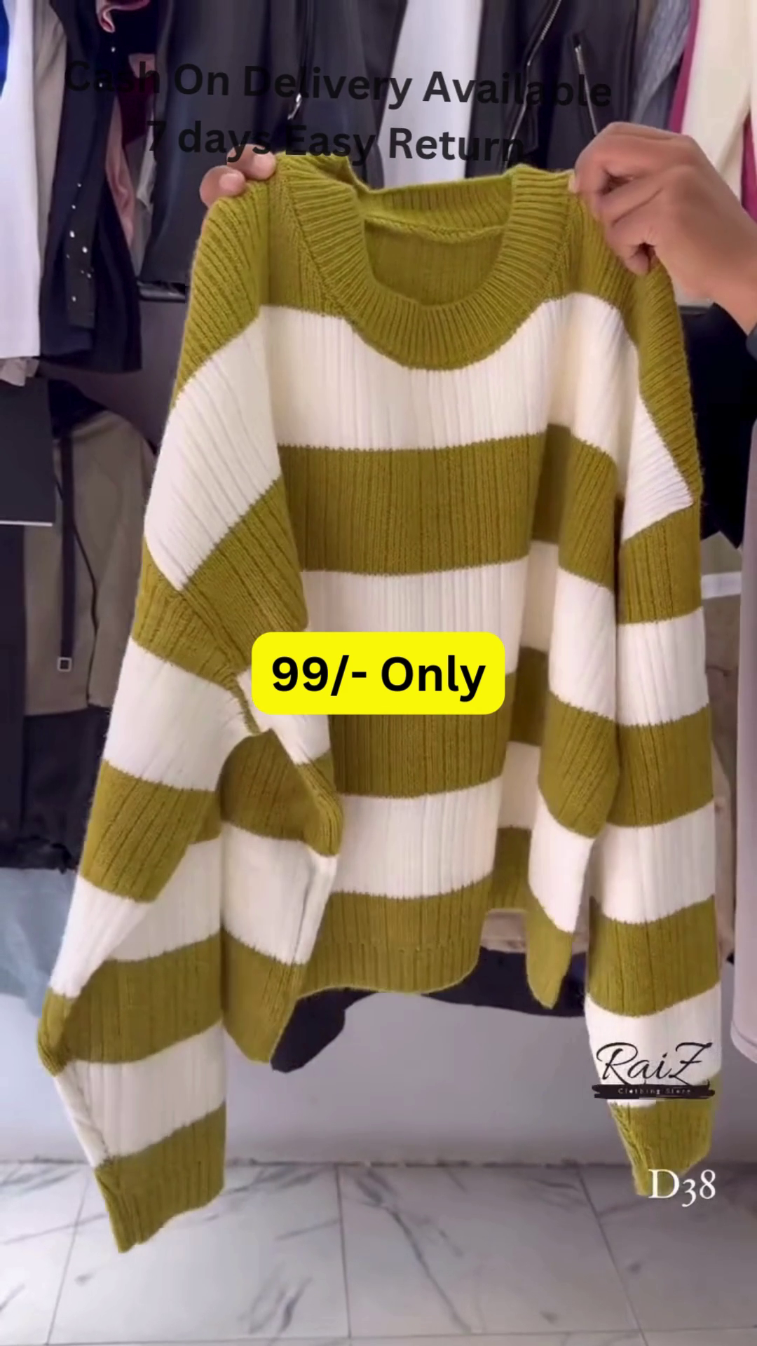 Multi-Color Striped Sweaters 🧶🧥 – Soft Knitwear in Brown, Gray, Black, Pink & Yellow Variants - Image 5