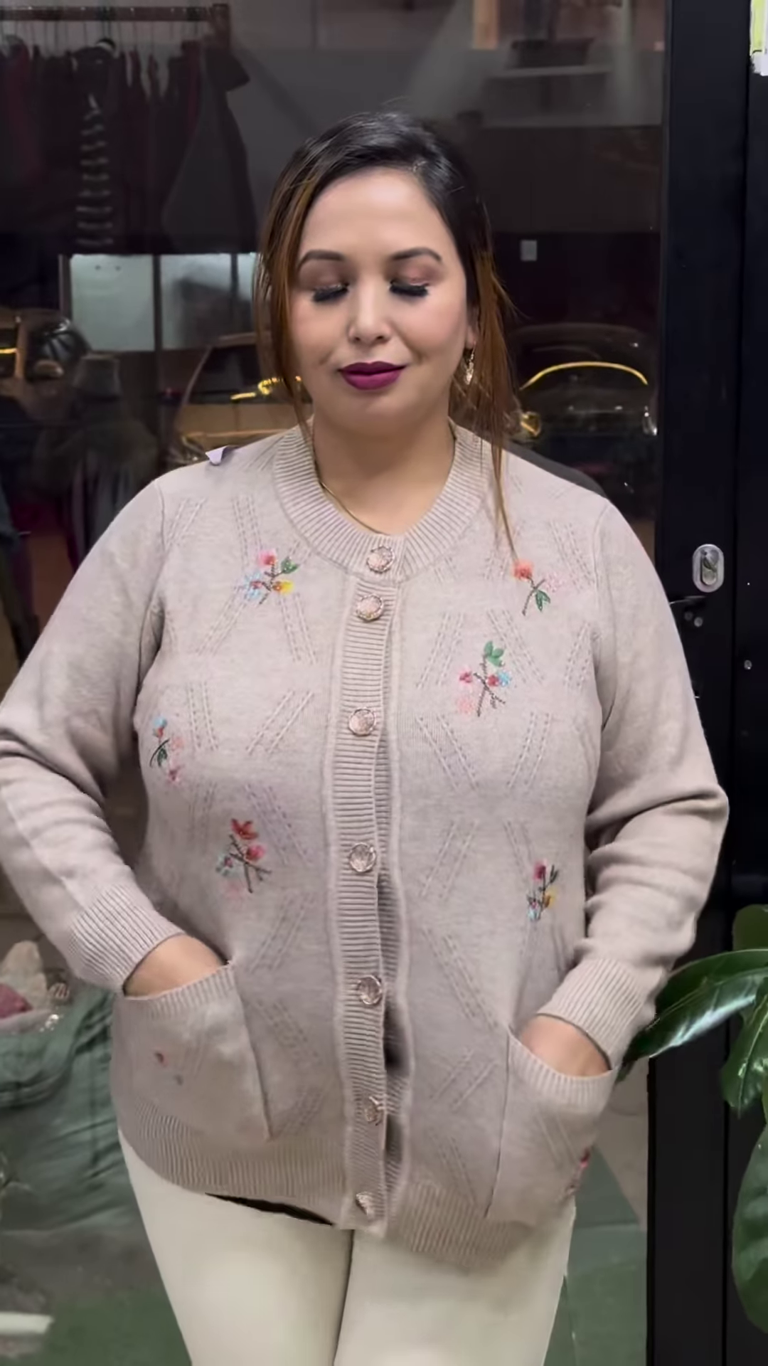 Embroidered Knit Cardigans 🧥🌸 – Available in 10 Vibrant Colors with Floral & Textured Detailing - Image 2