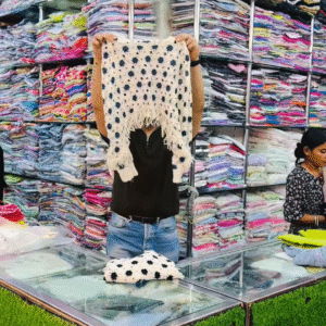 Boho Chic Handcrafted Crochet Fringe Poncho 🌼✨