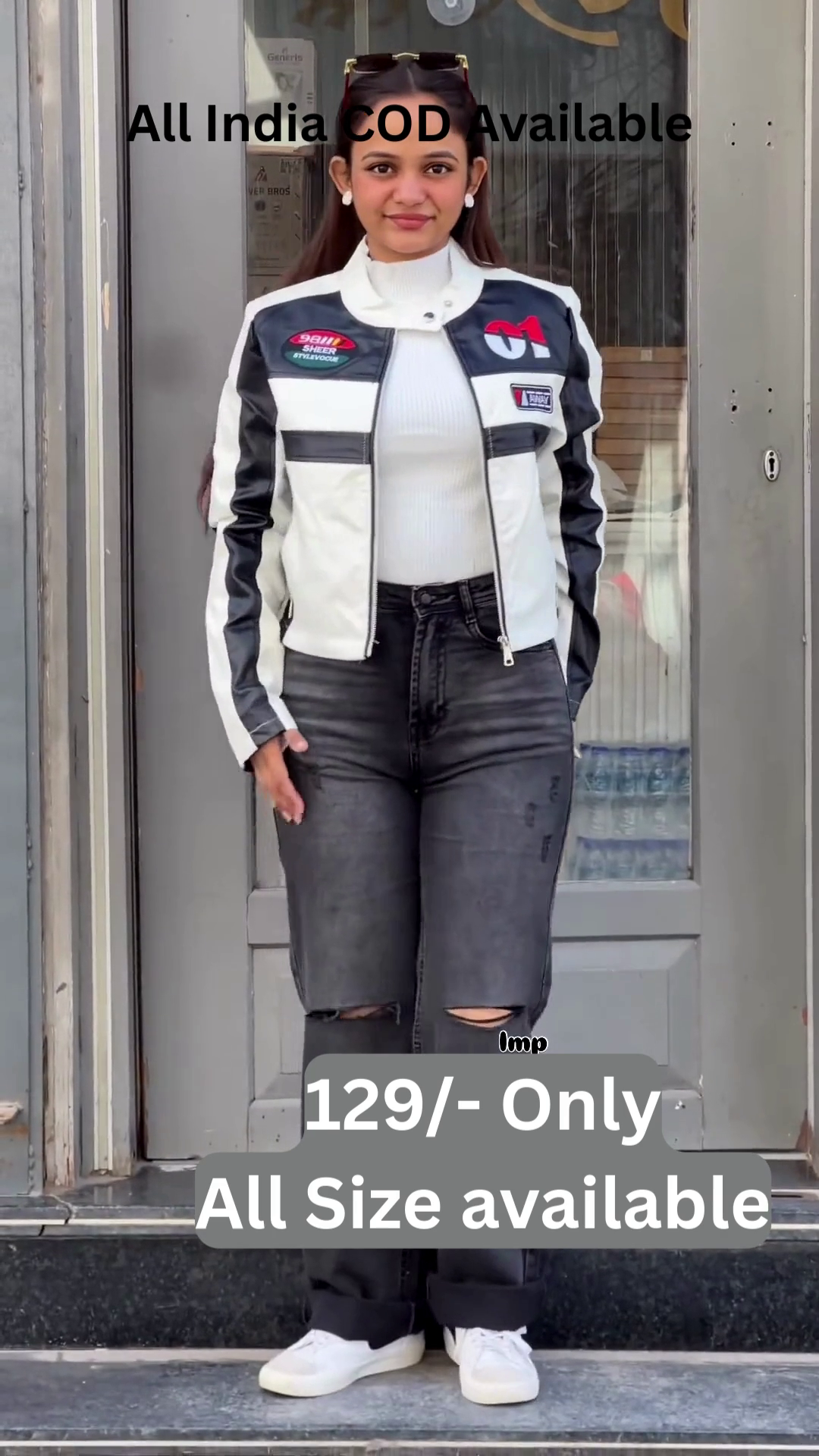 Racer Girl Contrast Biker Jacket for Bold Street Style ππ₯ - Image 3