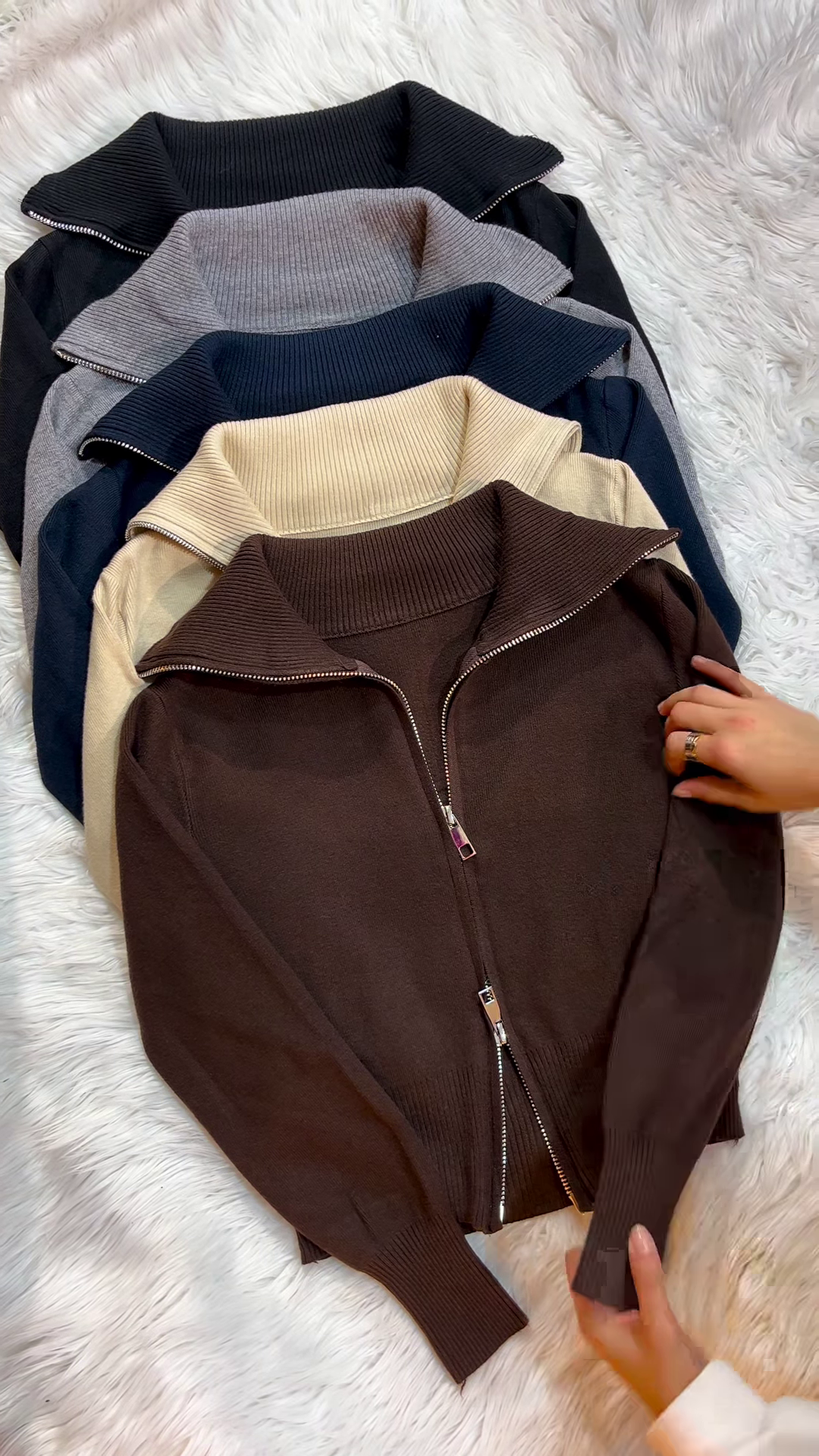 Classic High‑Neck Zip Knit Sweater Collection 🧶✨ - Image 2