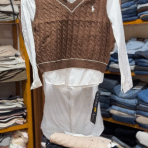 Preppy Cable‑Knit Sweater Vest & Shirt Set 🎓✨