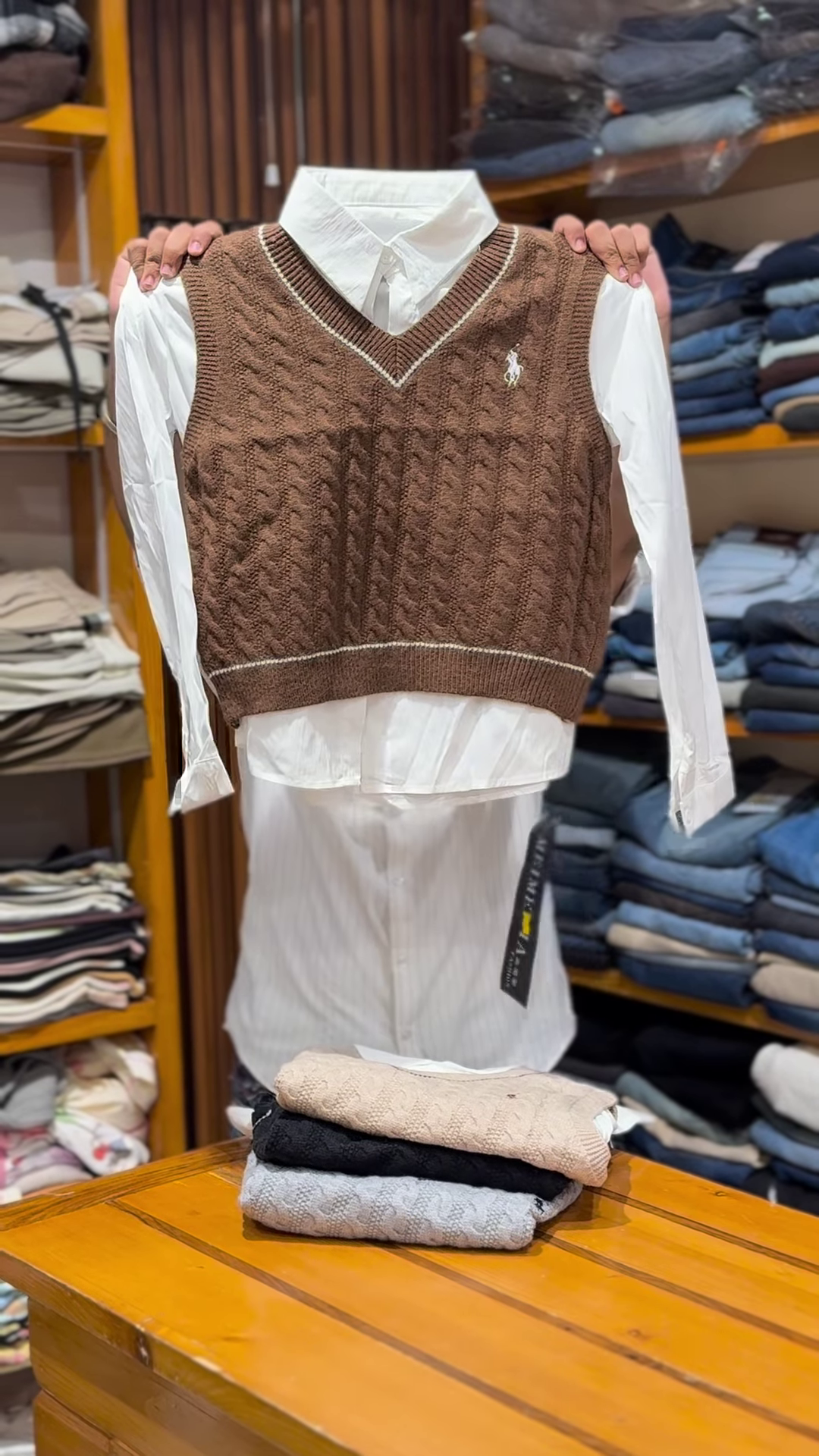 Preppy Cable‑Knit Sweater Vest & Shirt Set 🎓✨